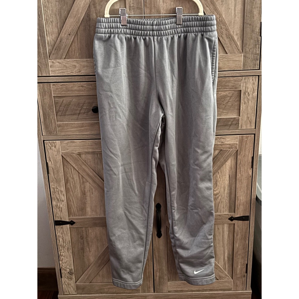 Nike Kids Therma-FIT Fleece Joggers Gray XL Performance Athletic Pants Sweatpant